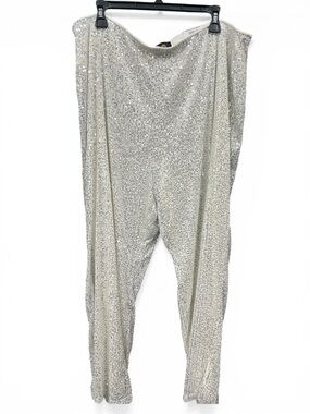 JM Collection Silver Sequin Leggings